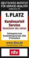 ntv / DISQ — 1. Platz Kundenurteil Service 2025